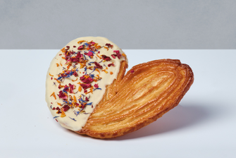 Floral White Chocolate Palmier